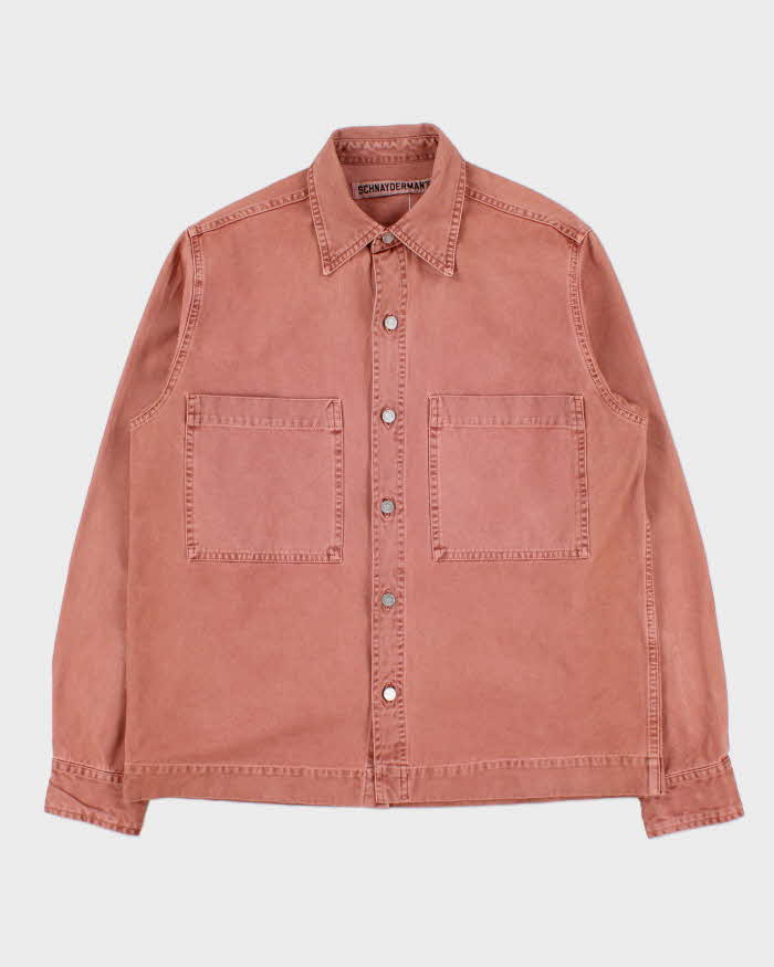 Vintage Schnayderman's Rusty Brown Heavyweight Long Sleeve Boxy Denim Over Shirt - M