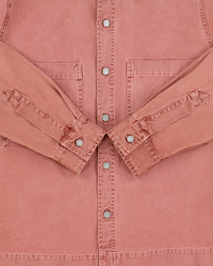 Vintage Schnayderman's Rusty Brown Heavyweight Long Sleeve Boxy Denim Over Shirt - M