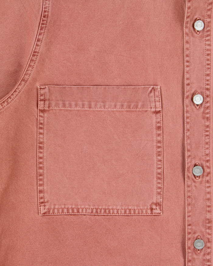 Vintage Schnayderman's Rusty Brown Heavyweight Long Sleeve Boxy Denim Over Shirt - M