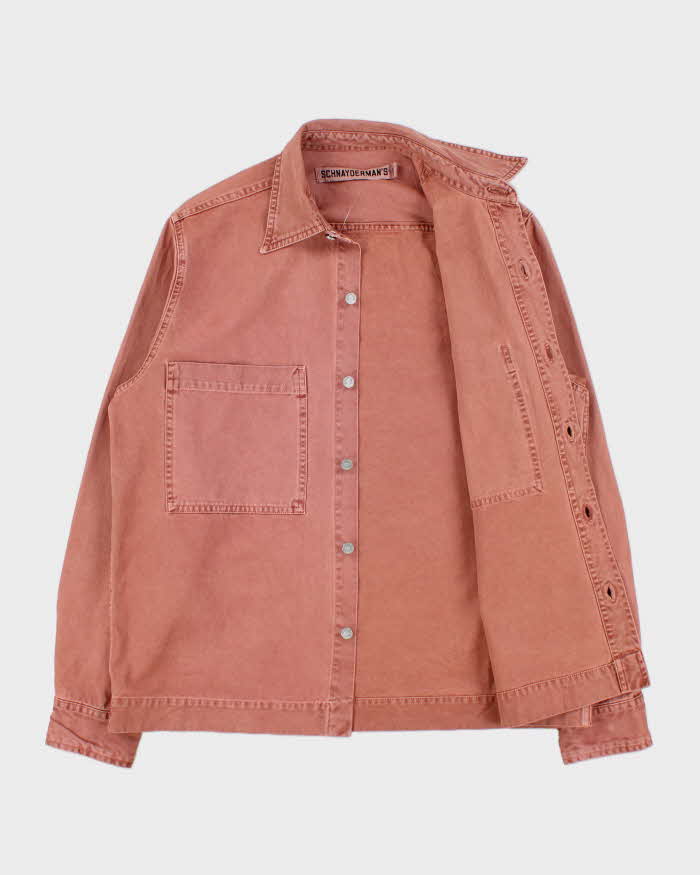 Vintage Schnayderman's Rusty Brown Heavyweight Long Sleeve Boxy Denim Over Shirt - M