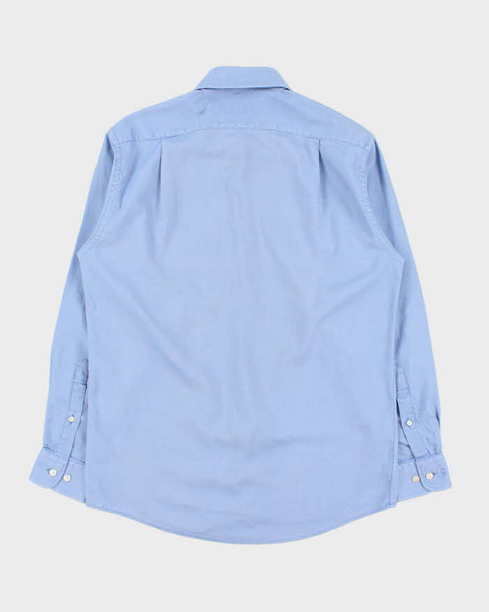Vintage Y2K 00s Christian Dior Avenue Montaigne Egyptian Chambray Cotton Long Sleeve Shirt - M