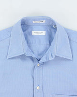 Vintage Y2K 00s Christian Dior Avenue Montaigne Egyptian Chambray Cotton Long Sleeve Shirt - M