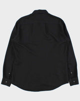 Vintage Versace Collection Black Classic Greek Key Monogram Long Sleeve Shirt - L