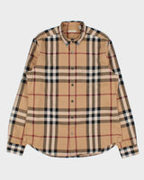 Vintage Burberry Brit Classic Nova Check Long Sleeve Pocket Shirt - L
