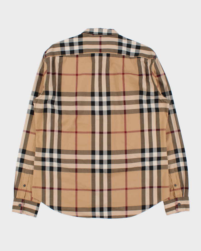 Vintage Burberry Brit Classic Nova Check Long Sleeve Pocket Shirt - L