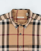 Vintage Burberry Brit Classic Nova Check Long Sleeve Pocket Shirt - L