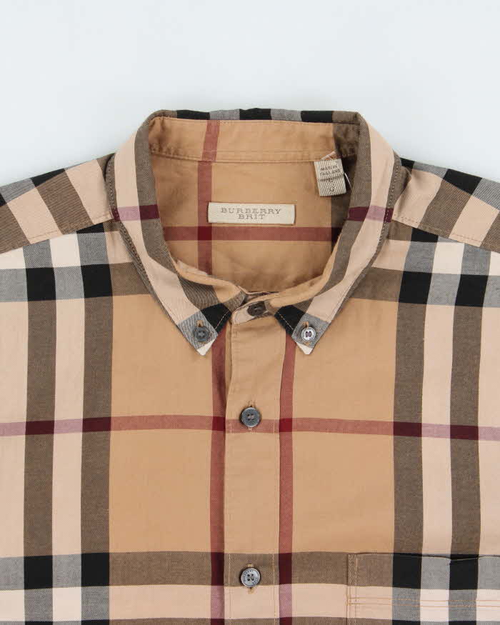 Vintage Burberry Brit Classic Nova Check Long Sleeve Pocket Shirt - L