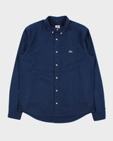 Vintage Lacoste Live Deep Sea Navy Classic Croc Long Sleeve Shirt - L