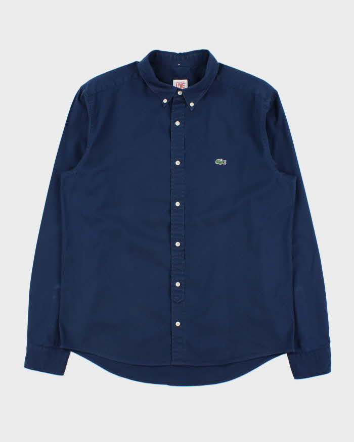 Vintage Lacoste Live Deep Sea Navy Classic Croc Long Sleeve Shirt - L