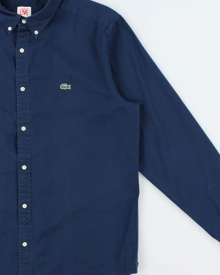 Vintage Lacoste Live Deep Sea Navy Classic Croc Long Sleeve Shirt - L