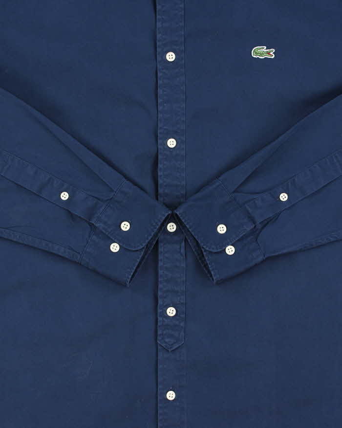 Vintage Lacoste Live Deep Sea Navy Classic Croc Long Sleeve Shirt - L