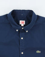 Vintage Lacoste Live Deep Sea Navy Classic Croc Long Sleeve Shirt - L