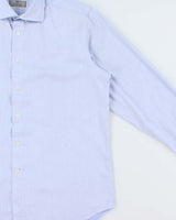 Vintage Y2K 00s Canali Sky Blue Striped Long Sleeve Dress Shirt - L