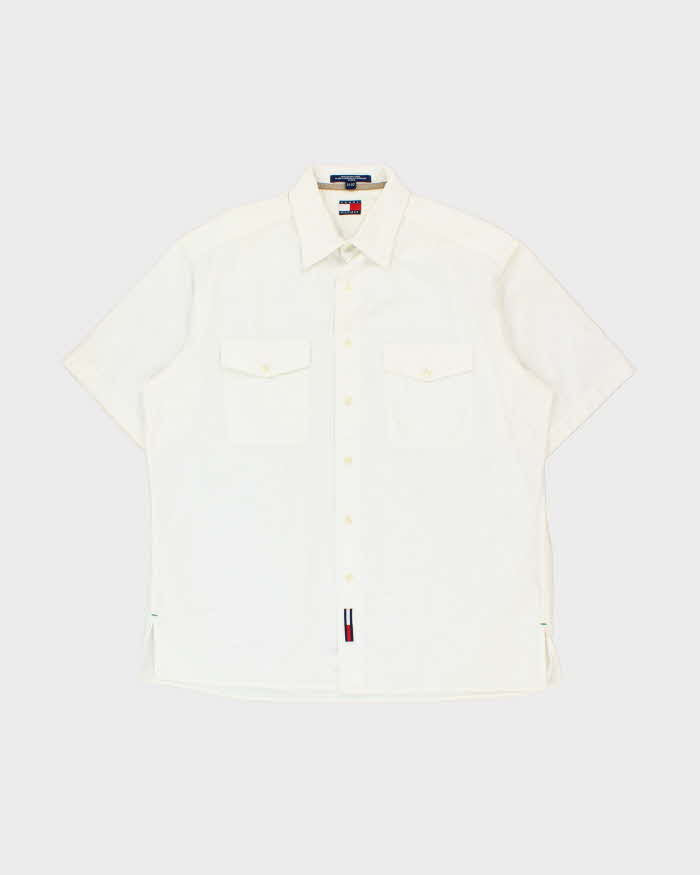 Vintage Y2K 00s Tommy Hilfiger Relaxed Fit Short Sleeve Safari Shirt - M