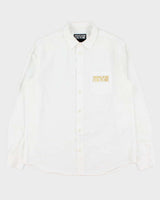 2021 Versace Jeans Couture Gold Embroidered Long Sleeve Pocket Shirt - L
