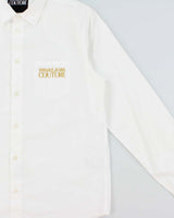 2021 Versace Jeans Couture Gold Embroidered Long Sleeve Pocket Shirt - L