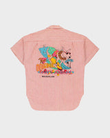 Vintage 1990s JT Original Party Animal Striped Short Sleeve Camp Collar Shirt - M