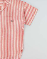 Vintage 1990s JT Original Party Animal Striped Short Sleeve Camp Collar Shirt - M
