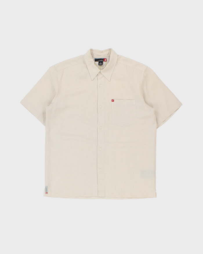 Vintage 1990s Quiksilver Windowpane Check Short Sleeve Shirt - S