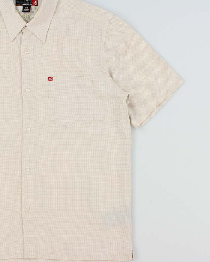 Vintage 1990s Quiksilver Windowpane Check Short Sleeve Shirt - S