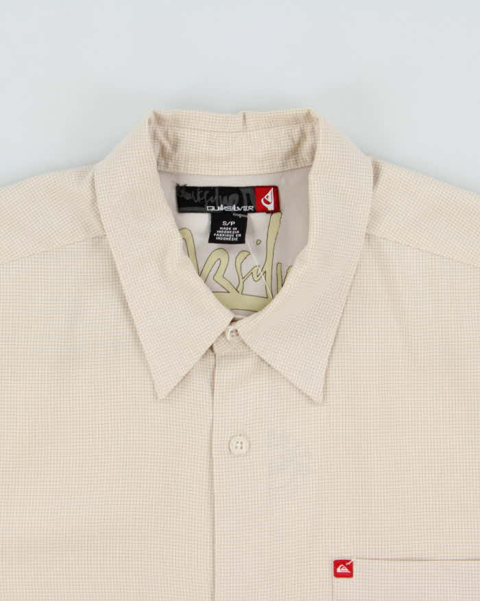 Vintage 1990s Quiksilver Windowpane Check Short Sleeve Shirt - S