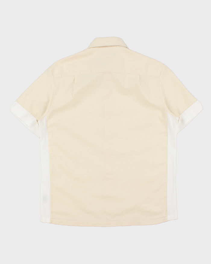 Vintage Y2K 00s Versace Sport Embroidered Check Panel Short Sleeve Shirt - S