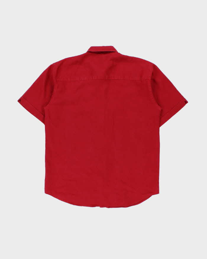 Vintage Y2K 00s Billabong Scarlet Red Short Sleeve Pocket Shirt - L