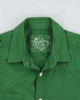Vintage Y2K 00s Red herring Embroidered Striped Short Sleeve Shirt - M