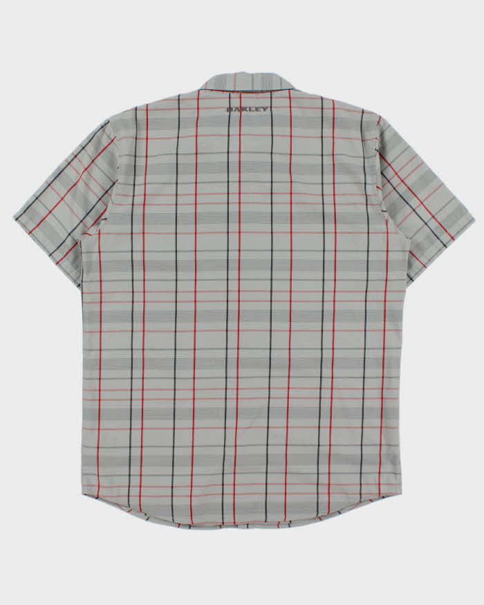 Vintage Oakley Plaid Embroidered Short Sleeve Shirt - M