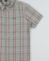Vintage Oakley Plaid Embroidered Short Sleeve Shirt - M