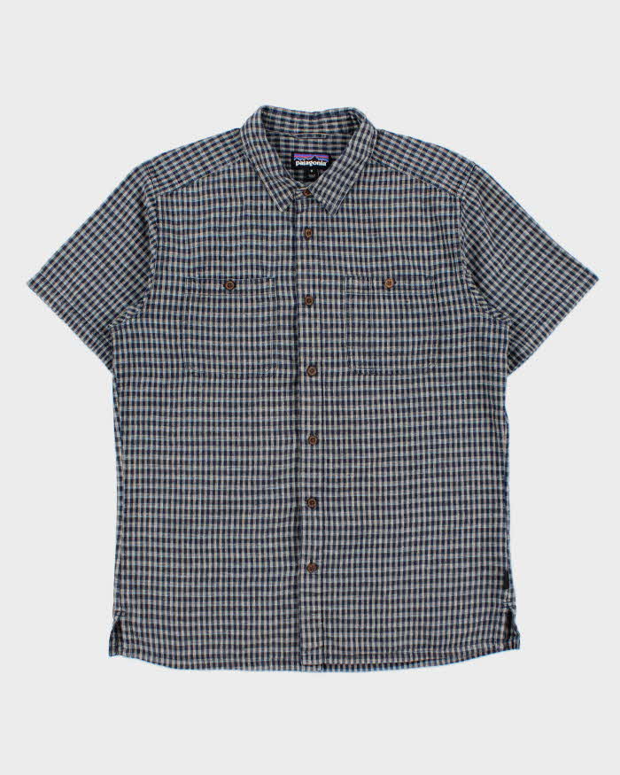 Vintage Patagonia Organic Hemp Plaid Short Sleeve Shirt - M
