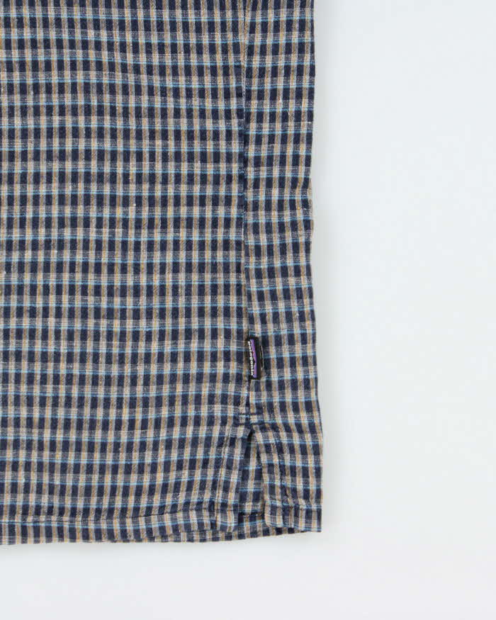 Vintage Patagonia Organic Hemp Plaid Short Sleeve Shirt - M