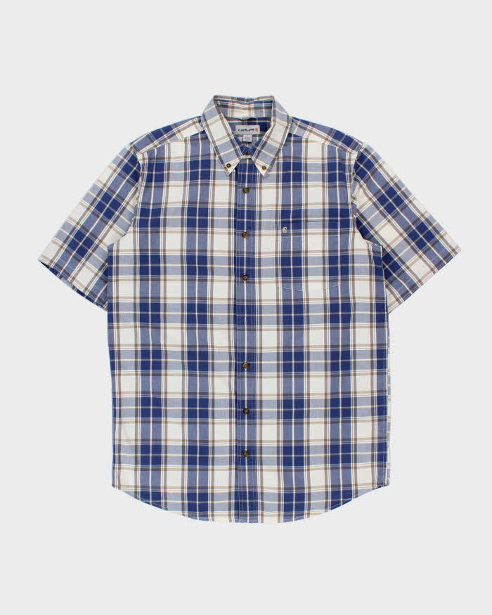Vintage Carhartt Plaid Relaxed Fit Short Sleeve Pocket Shirt - L