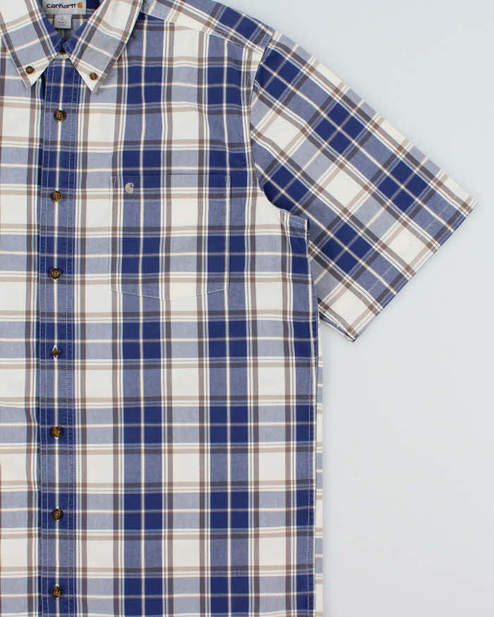 Vintage Carhartt Plaid Relaxed Fit Short Sleeve Pocket Shirt - L