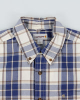 Vintage Carhartt Plaid Relaxed Fit Short Sleeve Pocket Shirt - L