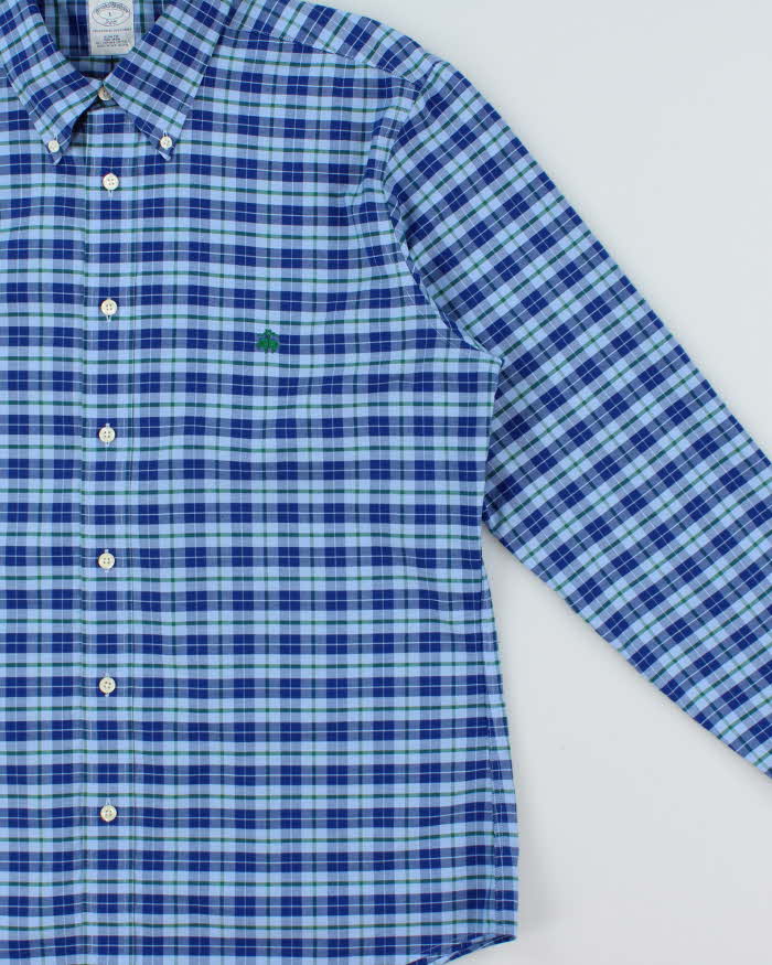 Vintage Brooks Brothers Tartan Plaid Supima Cotton Long Sleeve Shirt - L