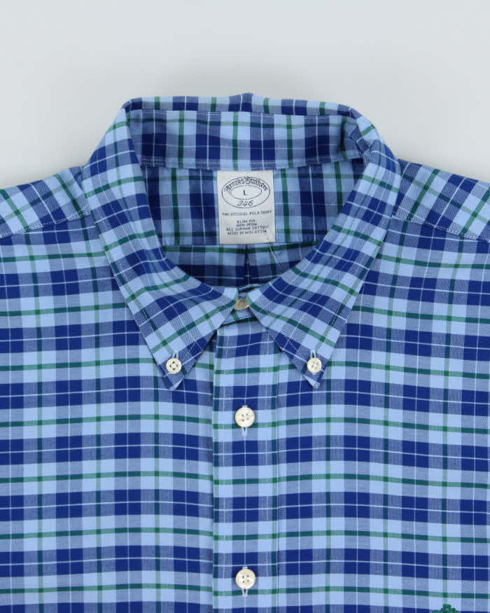Vintage Brooks Brothers Tartan Plaid Supima Cotton Long Sleeve Shirt - L