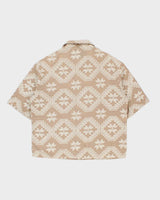 SS2024 Imperial Italy Heavyweight Embroidered Short Sleeve Camp Collar Shirt - L