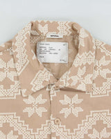 SS2024 Imperial Italy Heavyweight Embroidered Short Sleeve Camp Collar Shirt - L