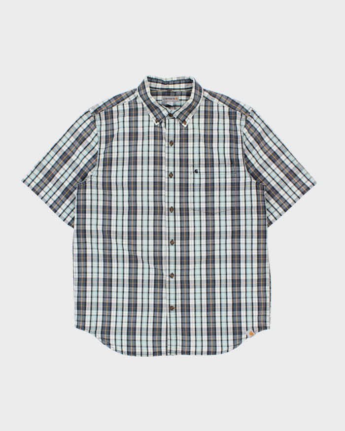 Vintage Carhartt Plaid Relaxed Fit Short Sleeve Shirt - L