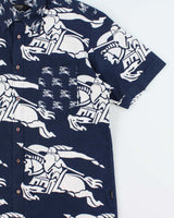 Vintage Y2K 00s Burberry Black Label Japan Exclusive Monogram Prorsum Short Sleeve Shirt - M