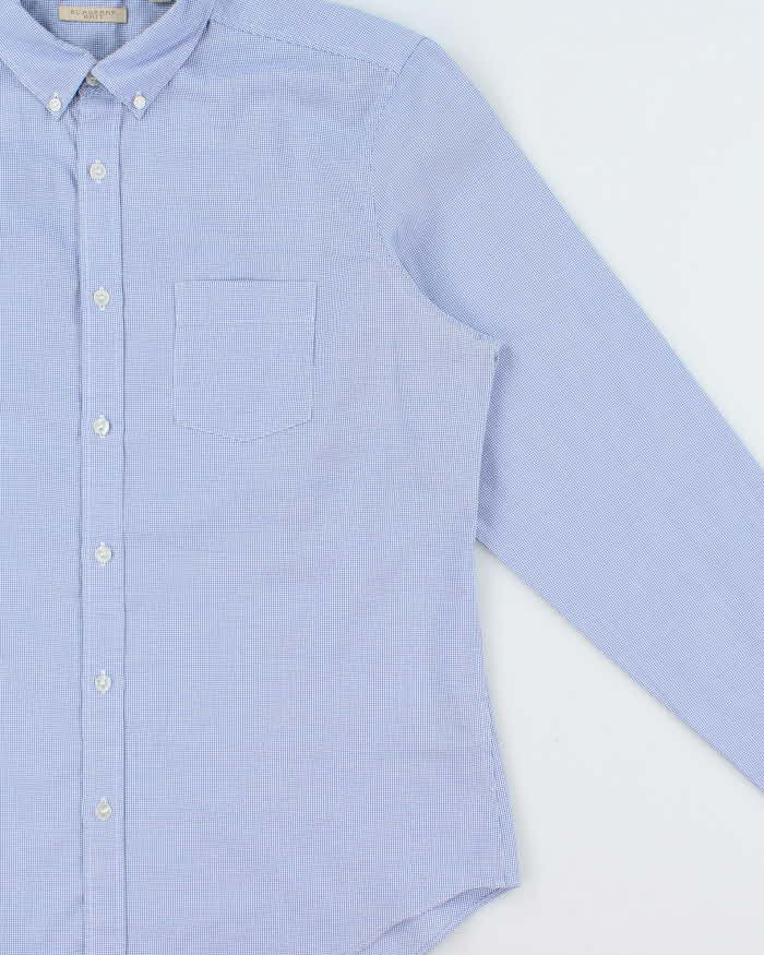 Vintage Burberry Brit Mini Houndstooth Check Long Sleeve Shirt - XL