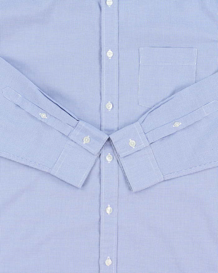 Vintage Burberry Brit Mini Houndstooth Check Long Sleeve Shirt - XL