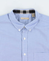 Vintage Burberry Brit Mini Houndstooth Check Long Sleeve Shirt - XL