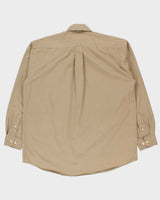 Vintage 1990s Tommy Hilfiger Khaki Long Sleeve Utility Shirt - L