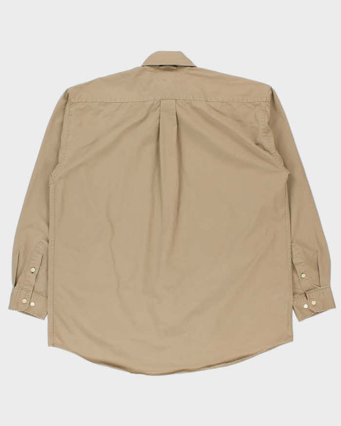 Vintage 1990s Tommy Hilfiger Khaki Long Sleeve Utility Shirt - L