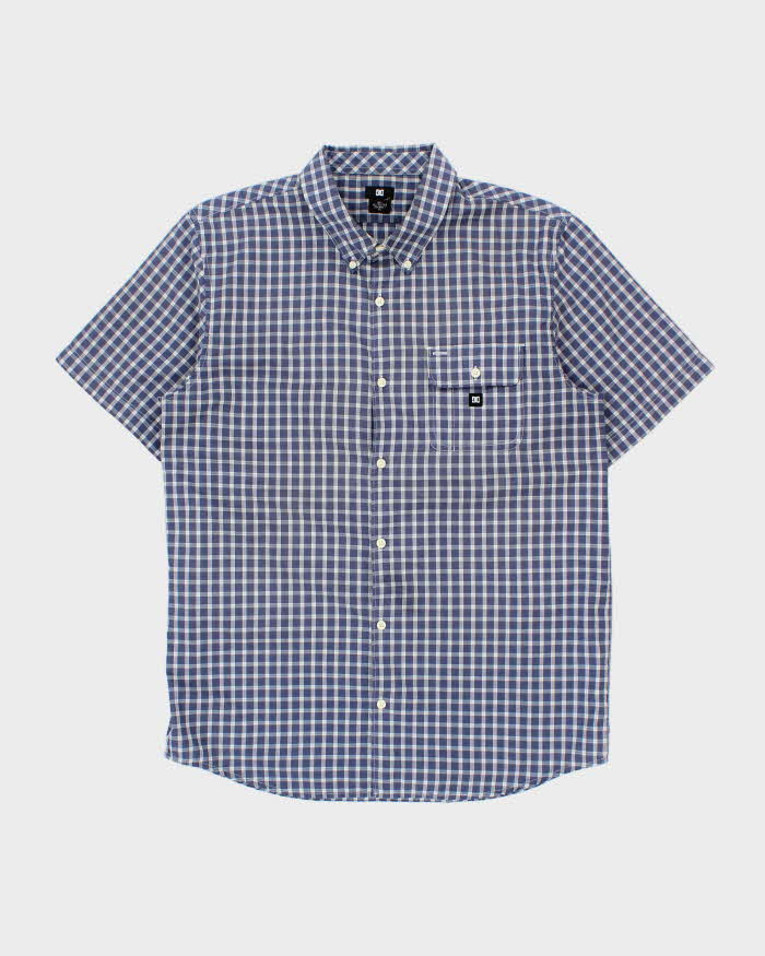 Vintage Y2K 00s Dc Shoe Co. Plaid Short Sleeve Shirt - XL