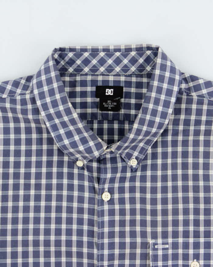 Vintage Y2K 00s Dc Shoe Co. Plaid Short Sleeve Shirt - XL