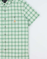 Vintage Carhartt Force Sun Defender Plaid Short Sleeve Relaxed Fit Shirt - M