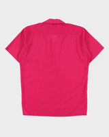 Vintage 1970s Gold Crest By Darby Fuchsia Perma Press Short Sleeve Shirt - M